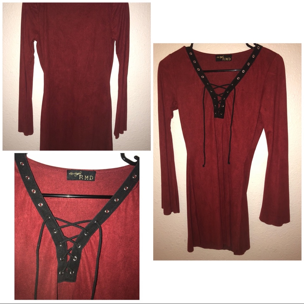Burgundy Velve Dress